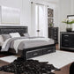 Kaydell Black LED Storage Platfom Bedroom Set