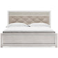 Altyra White LED Upholstered Panel Bedroom Set