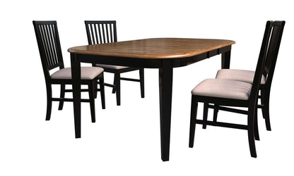 Highburn 5-Piece Extendable Dining Set - Brown/Black