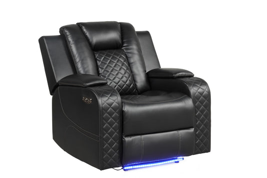 Benz LED & Power Reclining Chair Made with Faux Leather