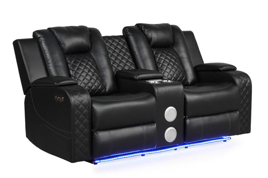 Benz LED & Power Reclining LoveSeat Made with Faux Leather