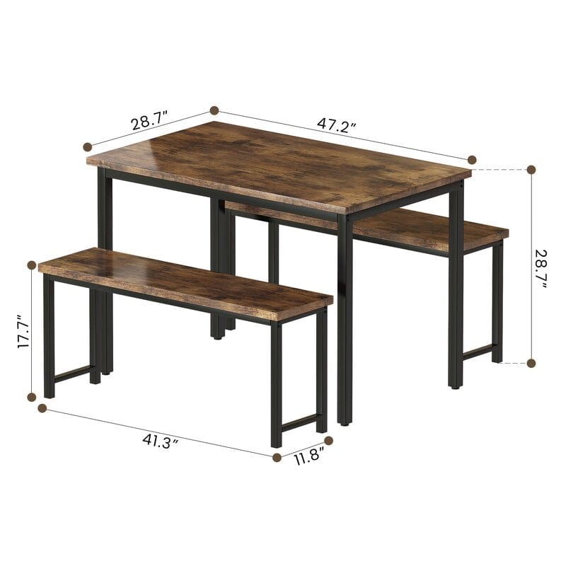 Blomkest 4 - Person Breakfast Nook Dining Set