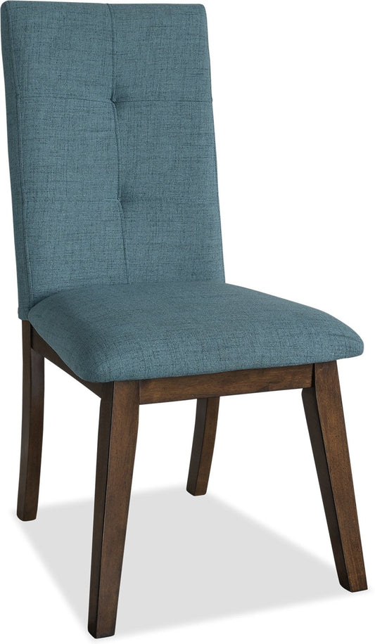 Argyle Fabric Dining Chair - Aqua