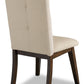 Argyle Fabric Dining Chair - Beige