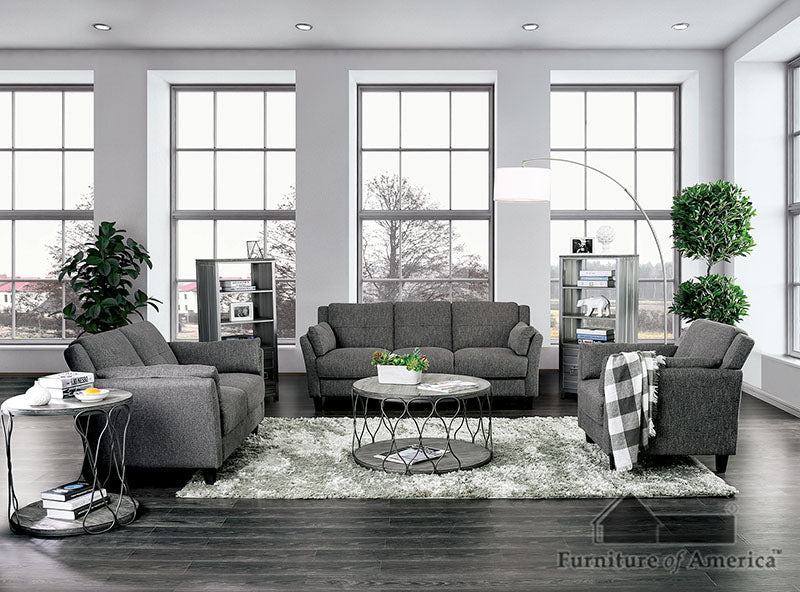 Yazmin Gray Sofa + Love Seat