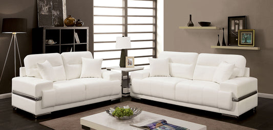 ZIBAK White Sofa + Love Seat