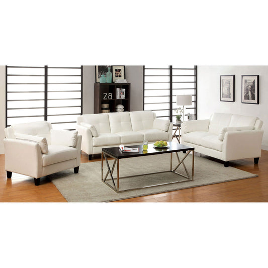 PIERRE Sofa + Love Seat+ Chair, White