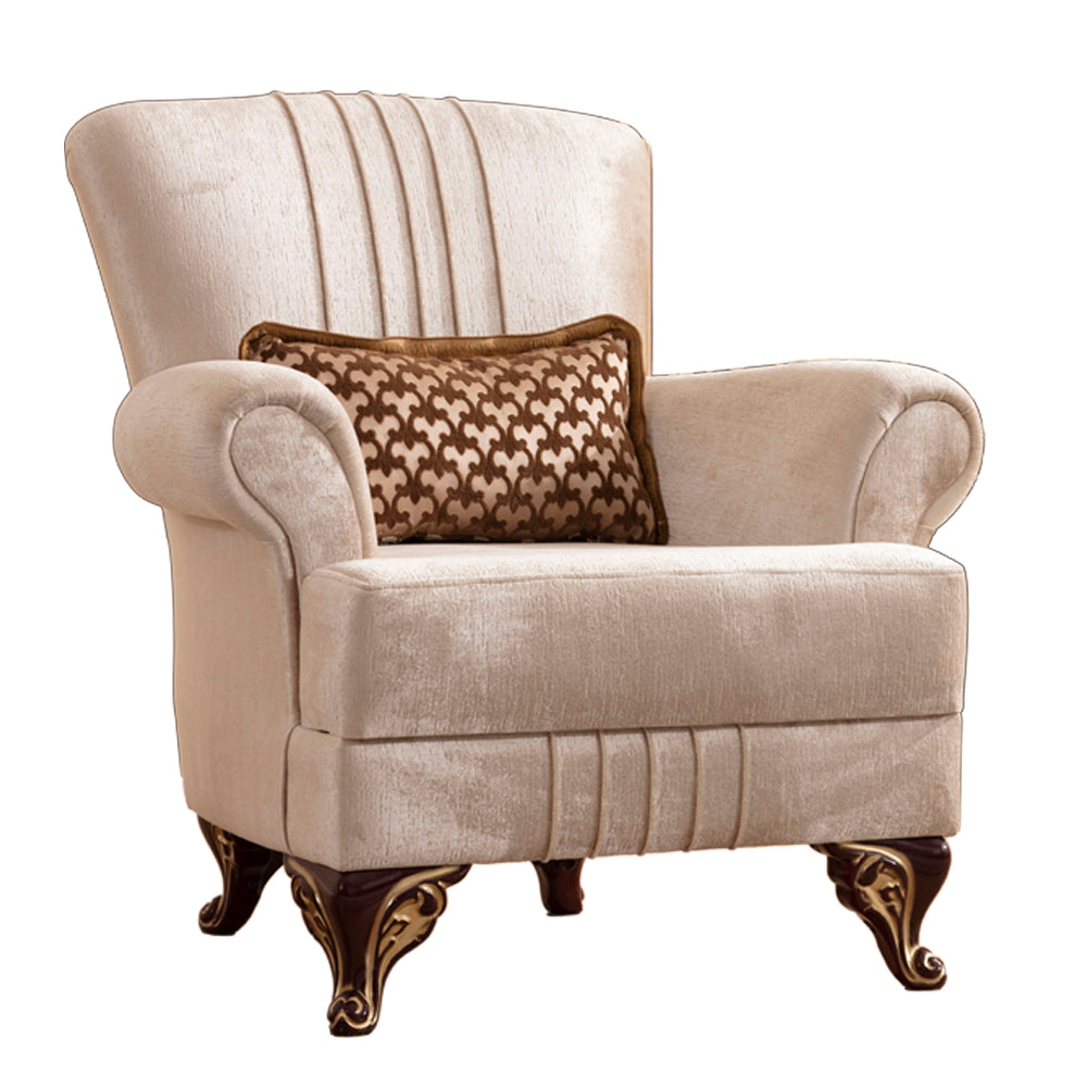 Carmen Chair Made With Chenille Upholstery