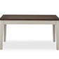 Rebecca Dining Table - Ivory/Driftwood