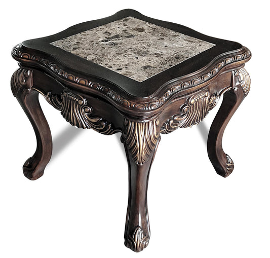 Alexa Traditional Style End Table in Cherry finish Wood