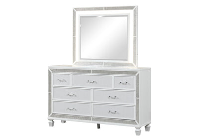 Galaxy Home Crystal Dresser Made With Wood Finished White Wood