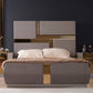 Lorenzo Queen 5 Piece Tufted Upholstery Bedroom set made with Wood