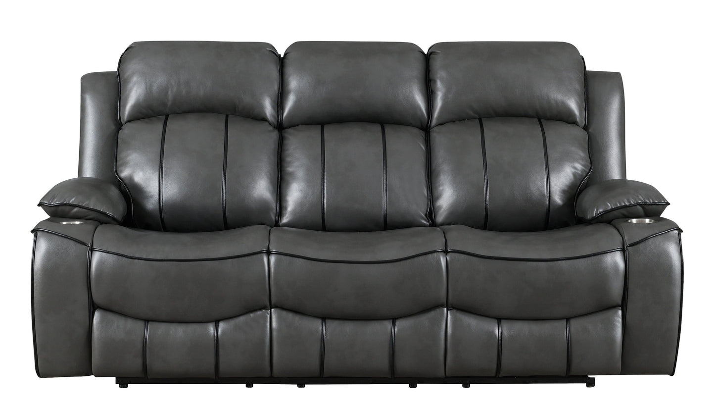 Grey Power Reclining Sofa