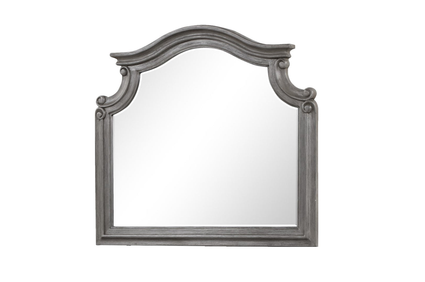 Galaxy Home Grace Traditional Mirror Made With Wood Gray Solid Wood