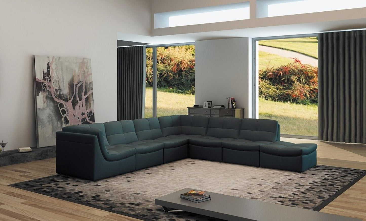 J&M Furniture Lego 7pc Living Room Set in Grey