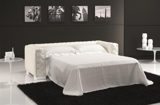 J&M Furniture Vanity Sofa Bed in White