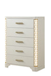 Galaxy Home Jasmine Chest with LED Light Made with Wood Beige Wood