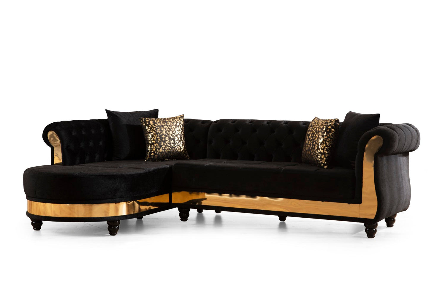 Julia Sectional Made with Velvet Fabric