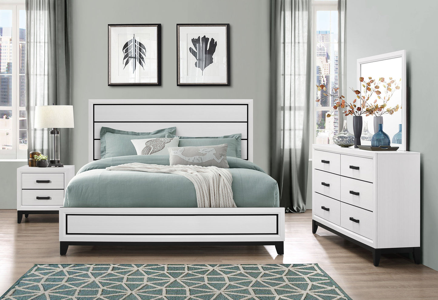 Kate Foil White Bed