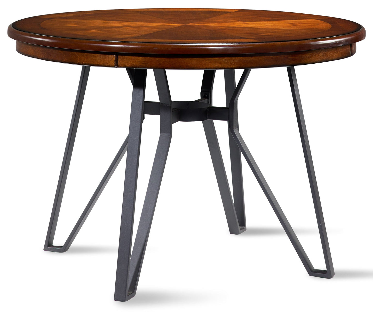 Panden Round Table - Brown Cherry/Black