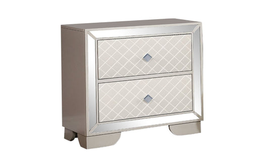 Galaxy Home Madison Night Stand Made with Solid Wood Beige Wood