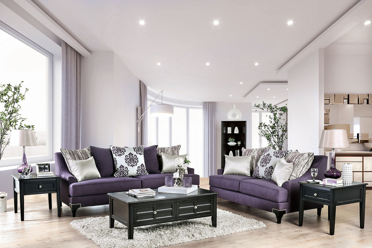 Sisseton Purple Sofa + Love Seat