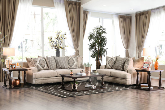 Jaylinn Light Brown Sofa + Love Seat