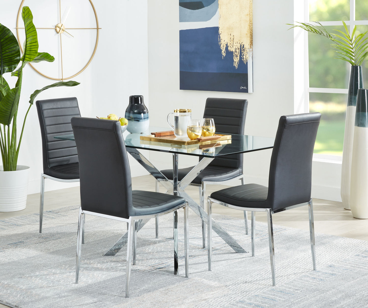 Ithaca 5-Piece Dinette Set - Black