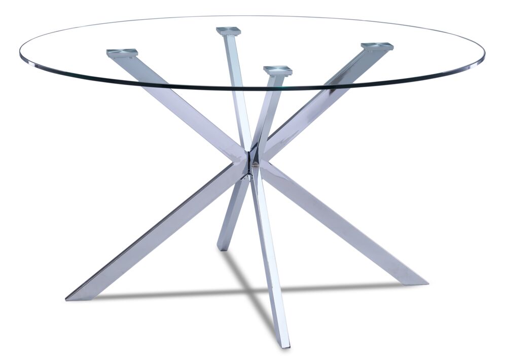 Hagan Round Dining Table - Chrome
