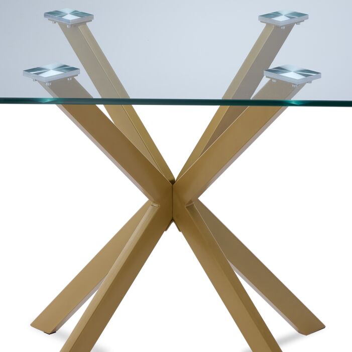 Hagan Dining Table - Gold