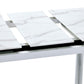 Whyalla Extendable Dining Table - Faux Marble/Chrome
