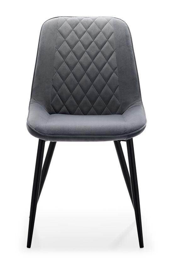 Sorlyn Velvet Side Chair - Grey