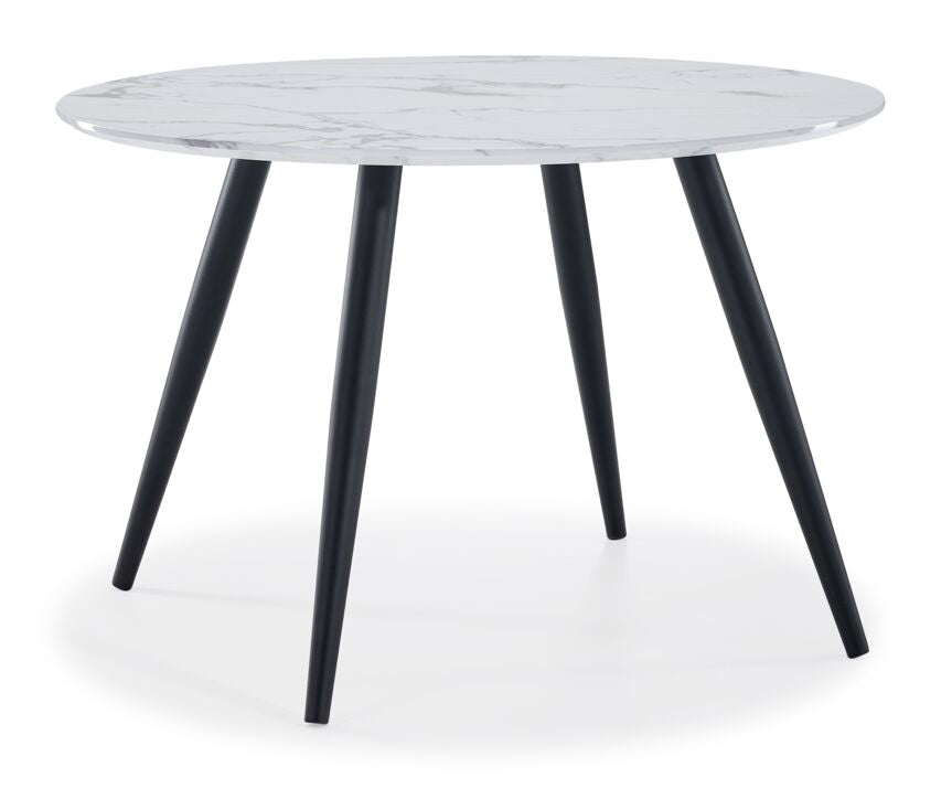 Sorlyn Faux Marble Dining Table - White/Black