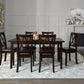 Gable 7-Piece Dinette Set - Dark Brown