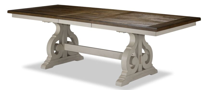 Jaffa Extension Dining Table - Rustic White