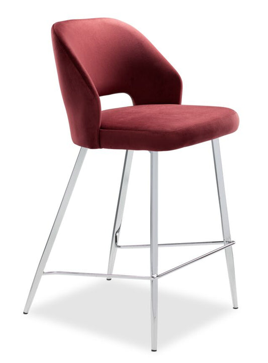 Veral Counter-Height Stool - Ruby