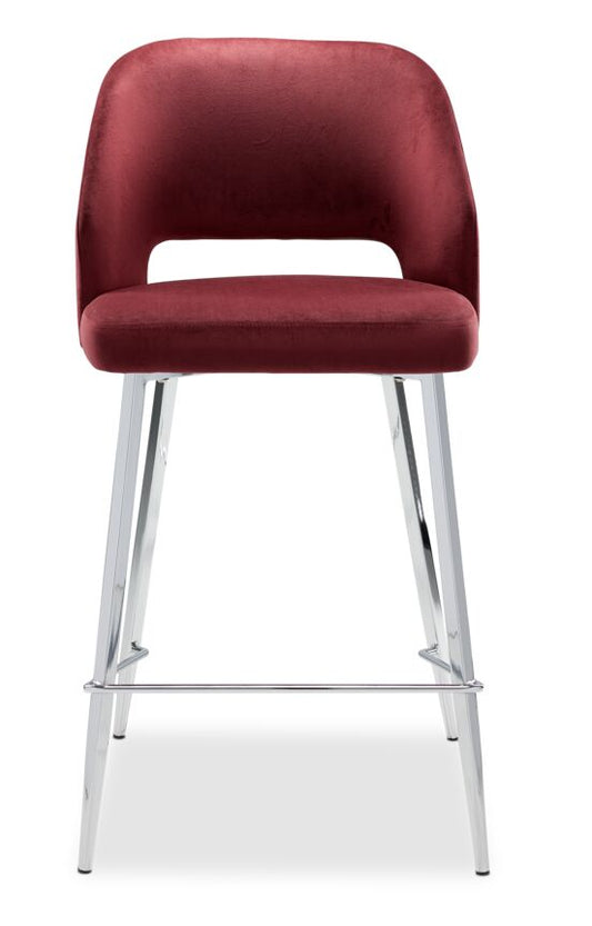 Veral Counter-Height Stool - Ruby
