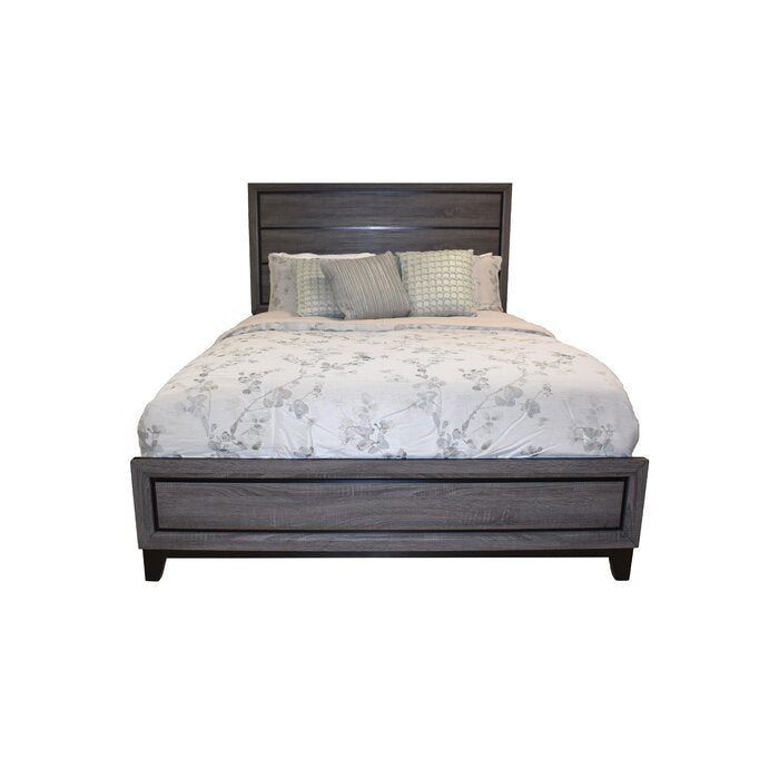 Galaxy Home Sierra King Size Contemporary Bed Made with Wood Gray Wood