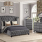 Galaxy Home Sophia Queen 5 Upholstery Bedroom Set Made With Wood Gray Wood