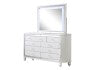 Galaxy Home Sterling Mirror Framed Dresser white Solid + Manufactured Wood