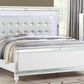 Galaxy Home Sterling Queen 5PC LED Bedroom Set Made with Wood White Solid + Manufactured Wood