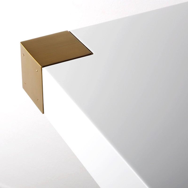 Zinna 95" Dining Table - White / Gold