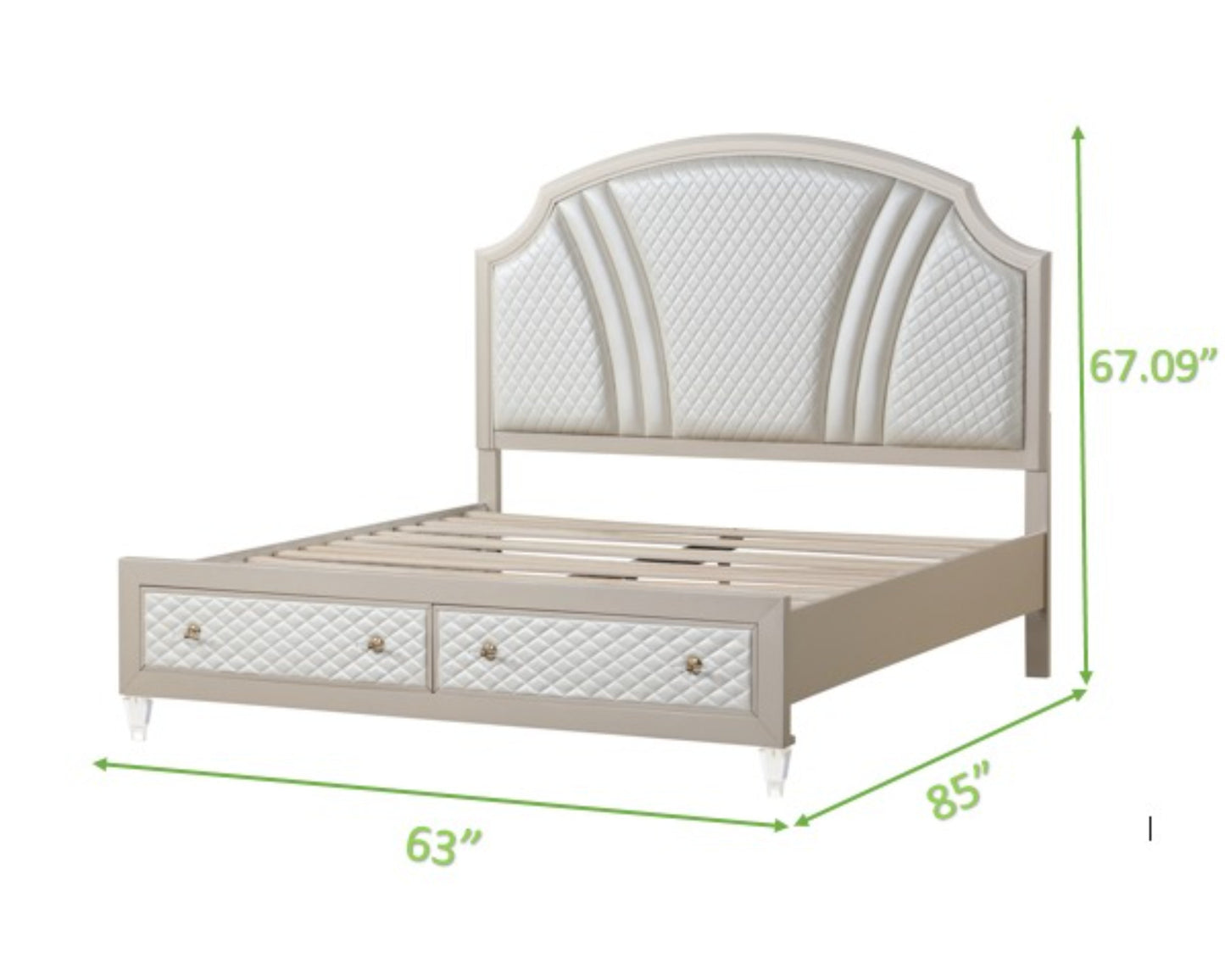 Tiffany Queen Size Storage Bed made with Wood