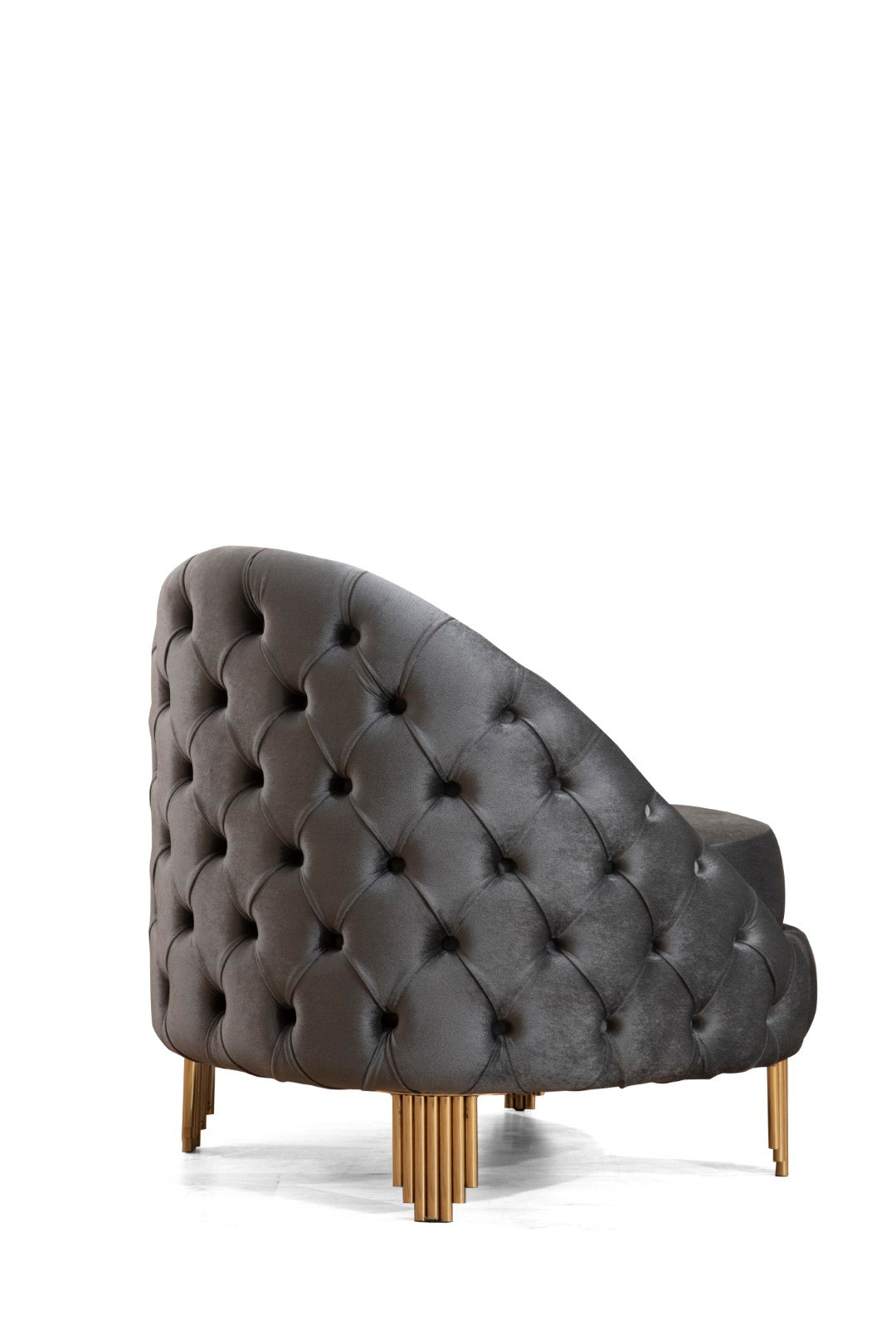 Vanessa Tufted Upholstery Chair finished with Velvet Fabric