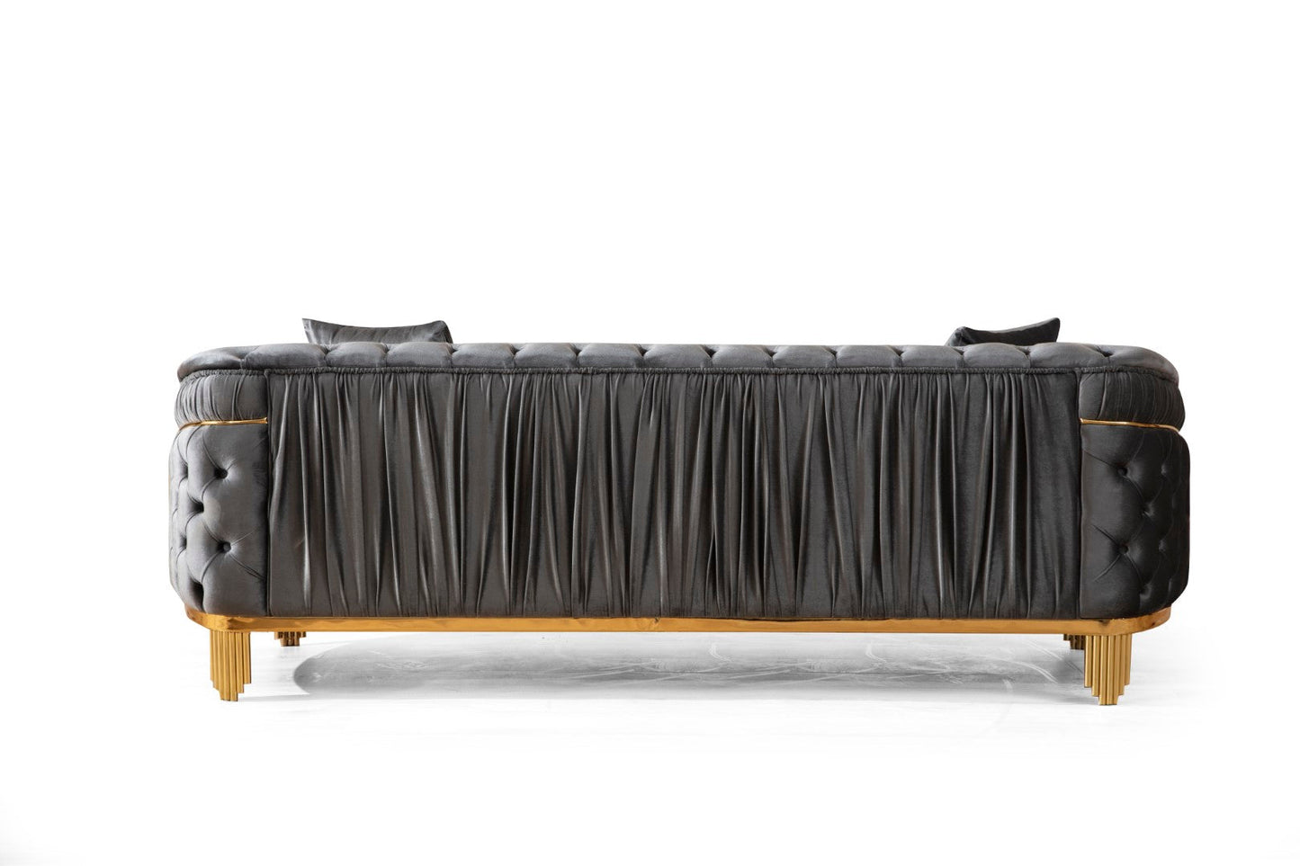 Vanessa Tufted Upholstery Sofa finished with Velvet Fabric