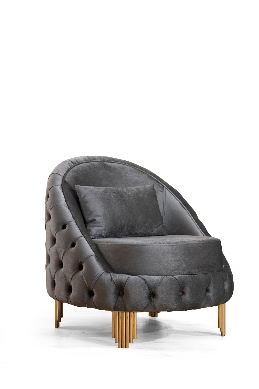 Vanessa Tufted Upholstery Chair finished with Velvet Fabric