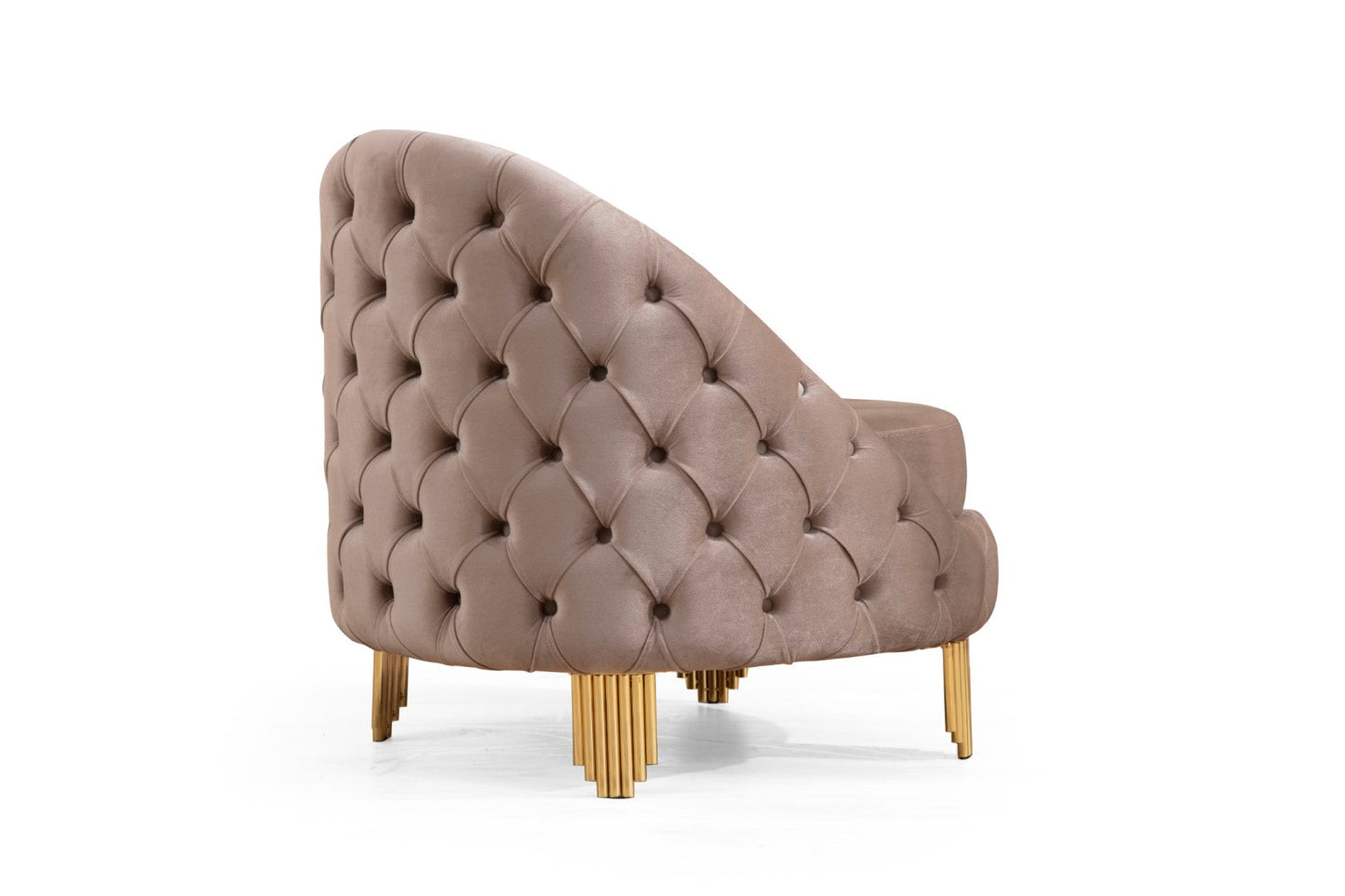 Vanessa Tufted Upholstery Chair finished with Velvet Fabric