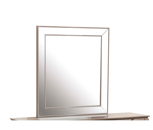 Galaxy Home Wendy Mirror Framed Mirror made with Wood Gray Wood