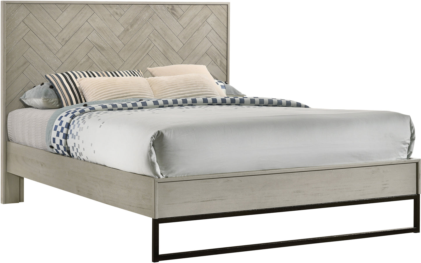 Weston Grey Stone King Bed (3 Boxes)