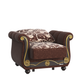 Americana Upholstered Convertible Armchair with Storage Brown